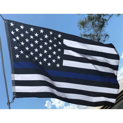 Police Thin Blue Line USA Flag 3 X 5 ft. STANDARD