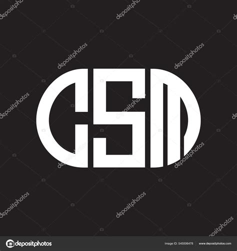 Csm Letter Logo Design Black Background Csm Creative Initials Letter ...