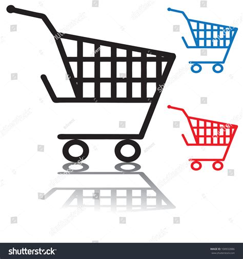 Shopping Cart Silhouette Stock Vector Illustration 100932886 : Shutterstock