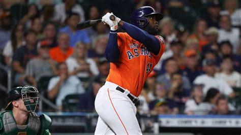 Astros' Yordan Alvarez hits three home runs off Athletics' Adrián ...