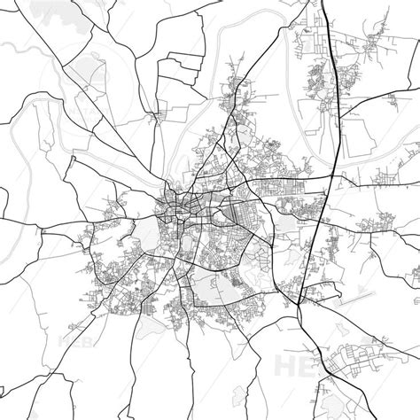 Vector PDF map of Kolhapur, India - HEBSTREITS Sketches | Kolhapur, Map ...