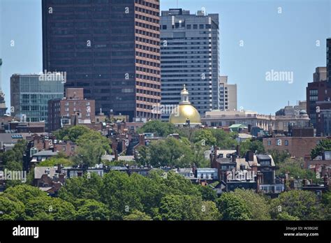 The Boston skyline as seen from across the Charles River, Cambridge ...