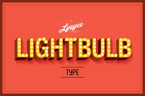 lightbulb typography vector | Custom-Designed Illustrations ~ Creative Market