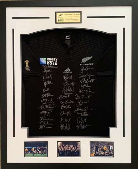 New Zealand All Blacks 2015 Rugby World Cup Squad-Signed "Champions" J ...