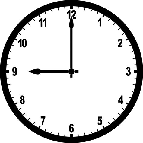 Clock 9:00 | ClipArt ETC