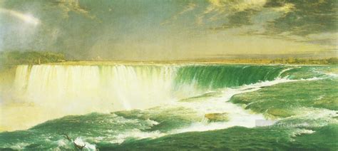 Niagara Falls scenery Hudson River Frederic Edwin Church Painting in Oil for Sale