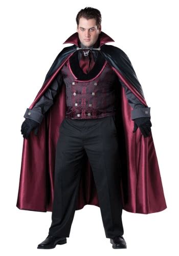 Men's Plus Size Midnight Vampire Costume