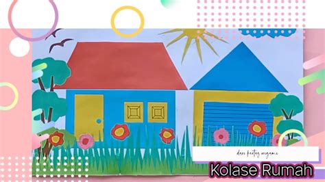 Detail Kolase Rumah Dari Kertas Origami Ii Paper House Ii Paper Collage For Kids # Kolase # ...