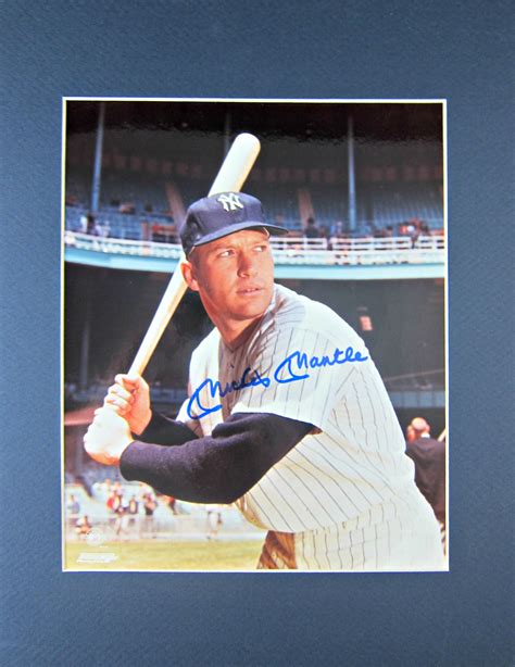 Mickey Mantle Autographed 11 X 14 Matted Photo - Memorabilia Center