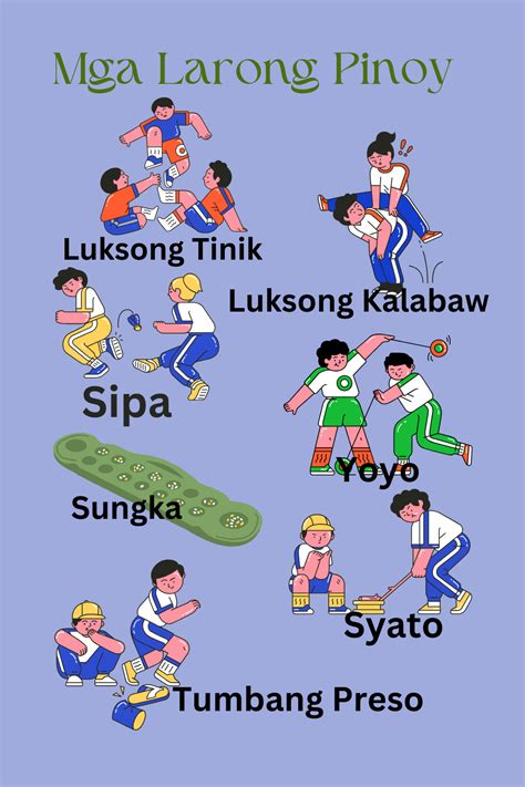 Mga Larong Pinoy | Phonics reading passages, Larong pinoy poster, Phonics reading