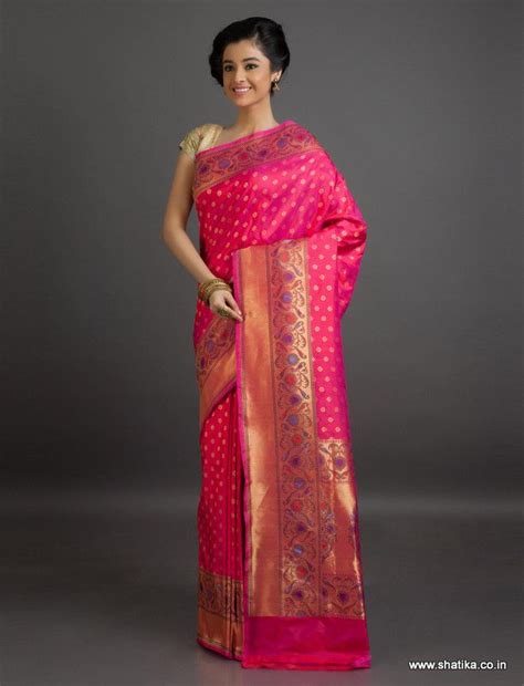 Aditi Brocaded Bel Pattern #BanarasiShaluSilkSaree | Cotton sarees ...