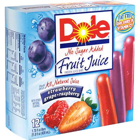 Dole Fruit Juice Frozen Juice Bars, Assorted Flavors | Fruit & Juice ...