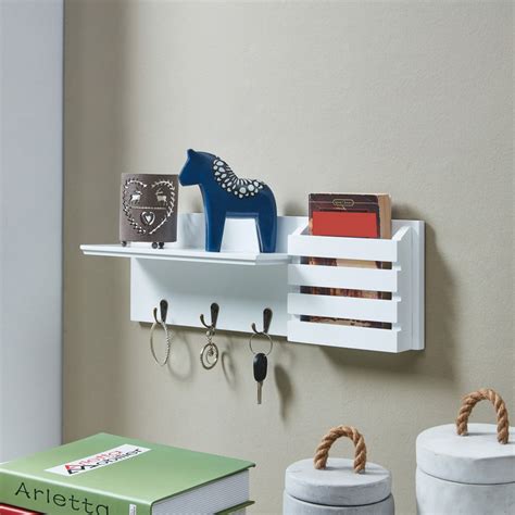 Utility Shelf w/ Pocket and Hanging Hooks - Danya B.