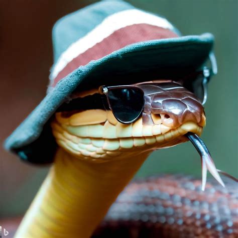 Snakes wearing cool hats : r/weirddalle