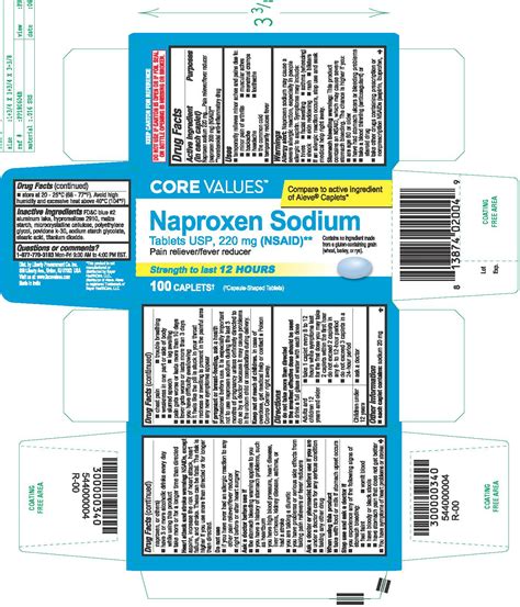 Naproxen Sodium: Details from the FDA, via OTCLabels.com