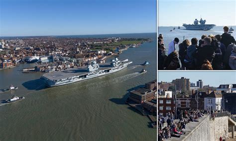 Crowds cheer off HMS Prince of Wales as it finally departed for the largest Nato maritime ...