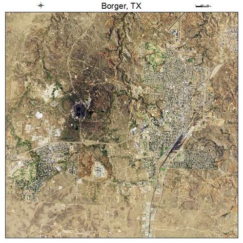 Aerial Photography Map of Borger, TX Texas