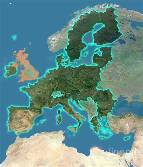 Map Of The European Union After Brexit Photograph by Planetary Visions ...