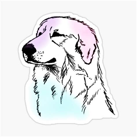 "Great Pyrenees Drawing" Sticker for Sale by kristymc | Redbubble