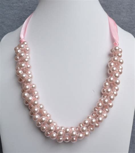 light pink pearl necklacepearl necklacepink pearl by luckyjewelry8