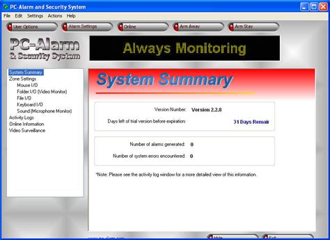 PC-Alarm and Security download for free - SoftDeluxe