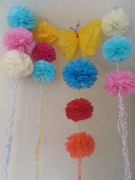 Party wedding hanging ceiling decorations tissue paper pom | Etsy