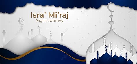 Isra Mi Raj Mosque Silhouette Background, Greeting, Muslim, Islam ...