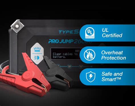 TYPE S 12V 9.0L ProJump™ Battery Jump Starter with JumpGuide™ and 26,0