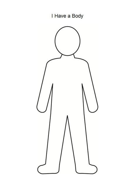 Outline Body Human Figure Drawing Blank Person Template Cartoon Male ...