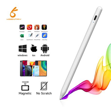 universal Bluetooth real time battery display active stylus touch pen for most ios windows ...