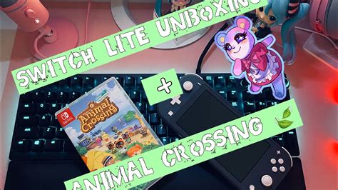 Switch lite unboxing + Animal crossing intro 🍃 - YouTube