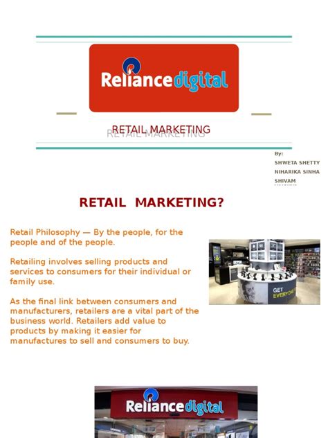 of Reliance Digital | PDF | Retail | Business Economics