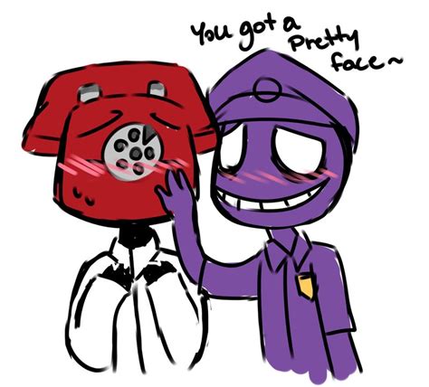 Five Nights at Freddy's 2 Purple Guy and Phone Guy