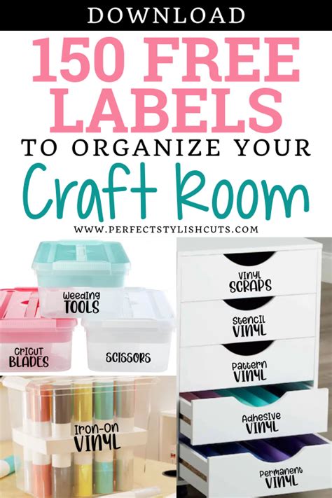 Get Organized with 150 FREE Craft Room Labels & SVG Download