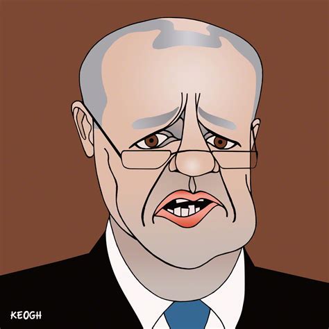 Scott Morrison caricature Keogh Cartoons Prime Minister Australia