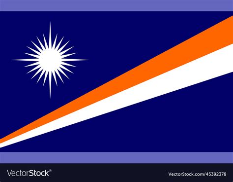 Marshall islands flag design Royalty Free Vector Image