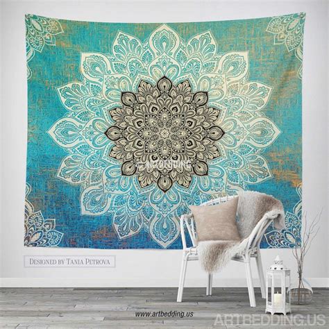 Boho Tapestry, Mandala tapestry wall hanging, bohemian decor - ARTBEDDING