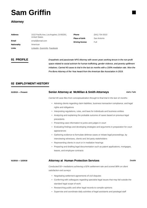 18 Attorney Resume Examples & Guide for 2024