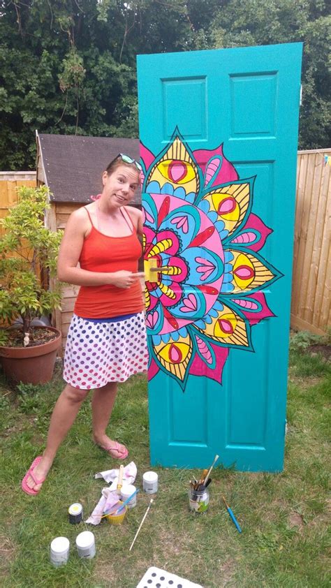 Magic door. Hand painted. Mandala. Home decor. Colors. | Mandala wall art murals, Colorful ...