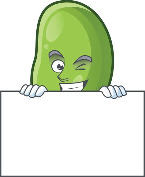 Green beans cartoon character style 19830285 Vector Art at Vecteezy