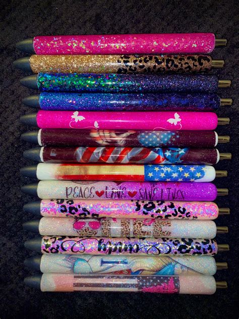 Personalized gel pens Full wrap designs black Gel Pens | Etsy