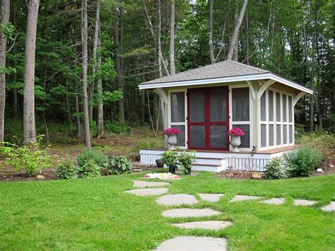 backyard screen house, maine | Screen house, Gazebo, Screened gazebo