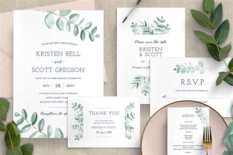 Wedding Invitation Suite Templates