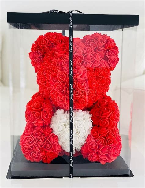 Red Rose Bear With Heart Keepsake | Plush Gift Delivery Palm Beach ...