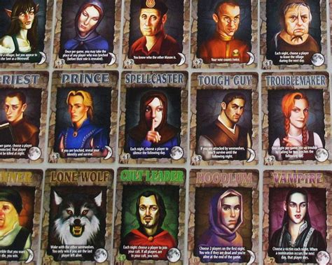 Game Cards: Werewolf Game Cards