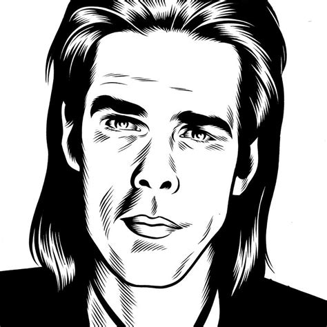 Nick Cave by Charles Burns Comic Book Pages, Comic Books Art, Hatch Face, Grafic Novel, Burns ...