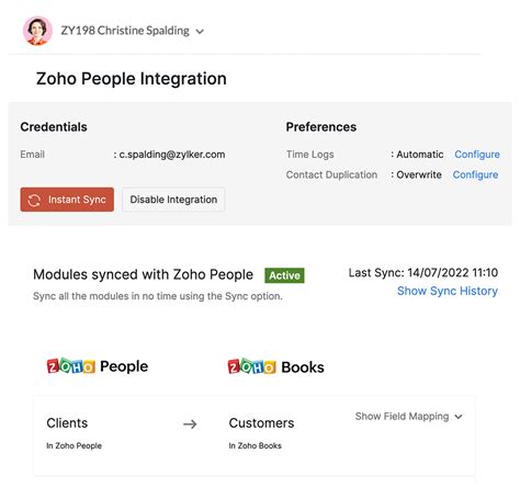 Zoho Books Integration | Zoho People