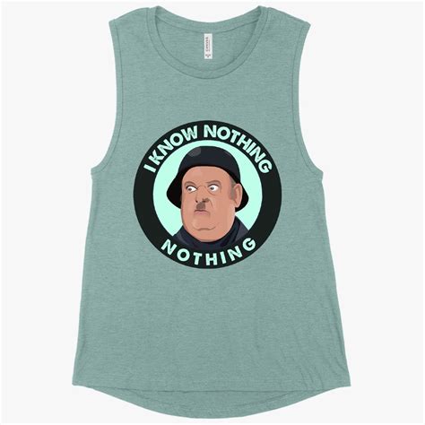 Women's Muscle I Know Nothing Tank - Hogan's Heroes Tanks