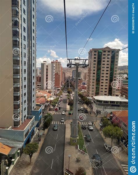 Aerial View from a Cable Car. La Paz Downtown, Bolivia Editorial Stock ...