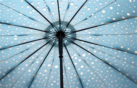 Premium AI Image | Closeup of an umbrella on a rainy day